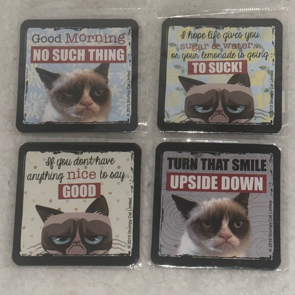 Grumpy Cat Magnet Set of 4 - Picture 1 of 8